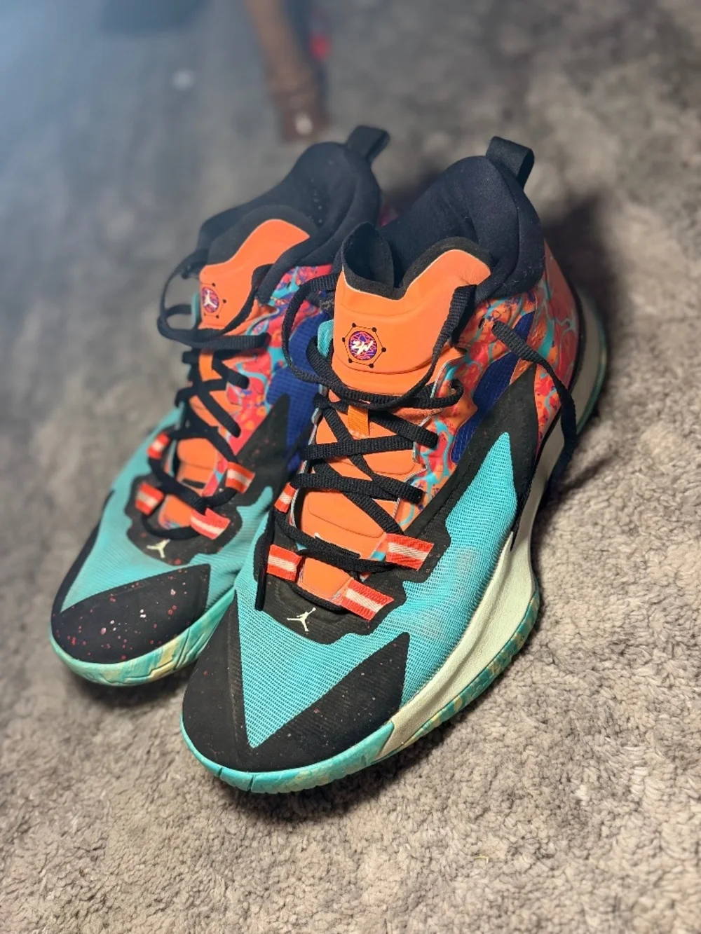Jordan Zion 1 “Cone Black Hyper Jade” (also known as “Planet Z”)